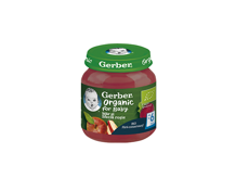 GERBER BIO Mar si Sfecla rosie, 125g, de la 6 luni