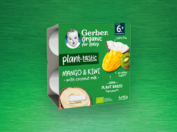 Gerber Organic gustare cu lapte de cocos